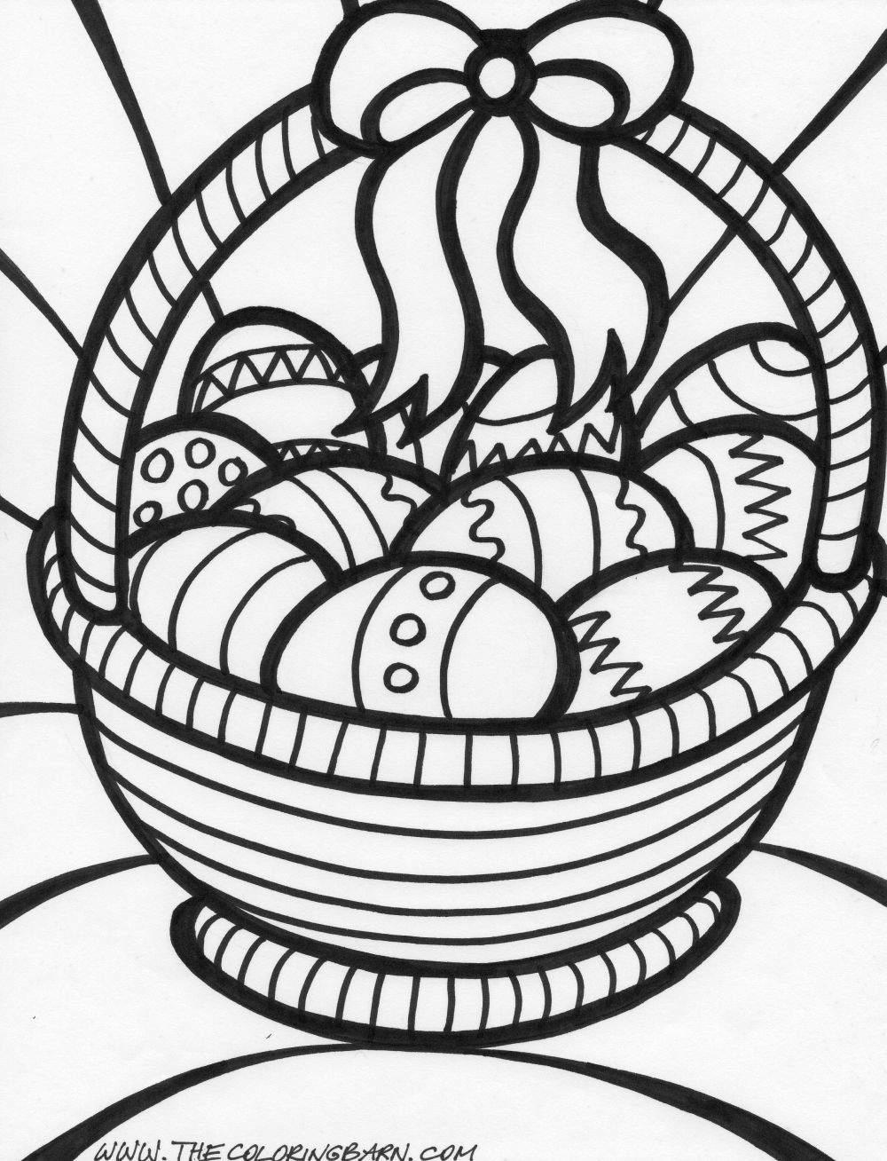 Easter Basket Coloring Page Coloring Page &amp;amp; Book For Kids. - Free Printable Coloring Pages Easter Basket
