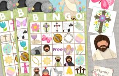 Easter Bible Bingo Religious Easter Printable Sunday School | Etsy - Free Printable Religious Easter Bingo Cards