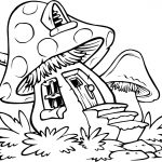 Easy Coloring Pages | Zendoodles For Cards | Pinterest | House   Free Printable Mushroom Coloring Pages