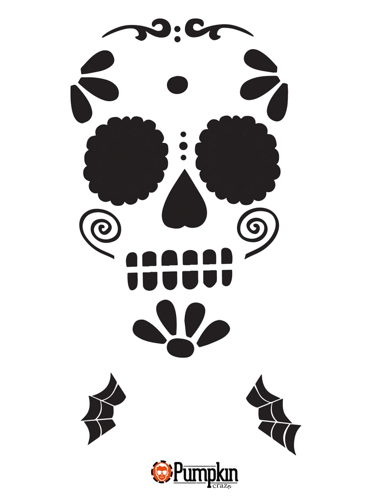 Easy Sugar Skull 7 | Halloween | Sugar Skull Pumpkin Stencil, Sugar - Skull Stencils Free Printable