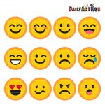 Emoticons Collage Clip Art Emoticons Symbols Clipart Emoticons Text   Free Printable Emoji Faces