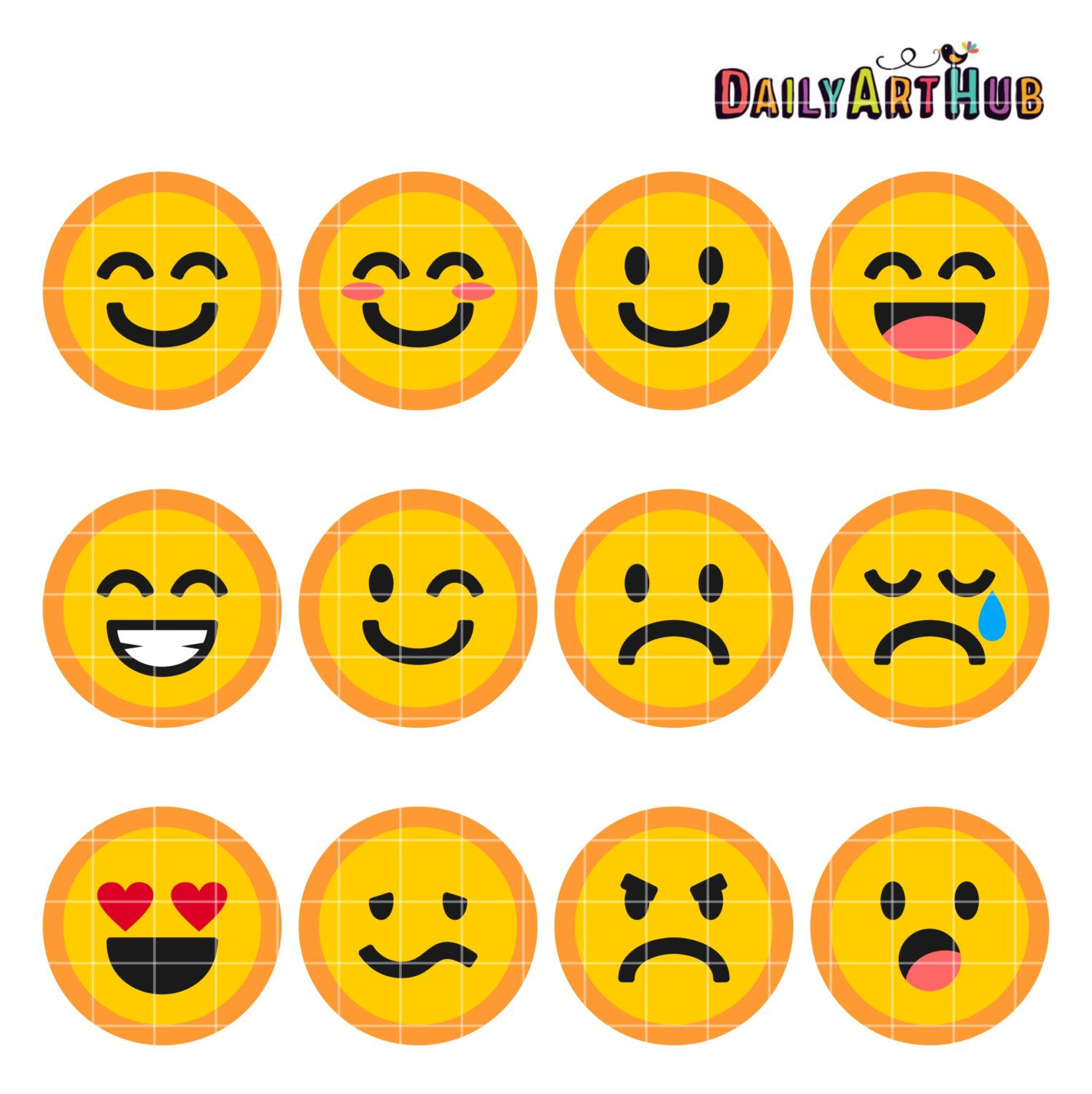 Emoticons Collage Clip Art Emoticons Symbols Clipart Emoticons Text - Free Printable Emoji Faces