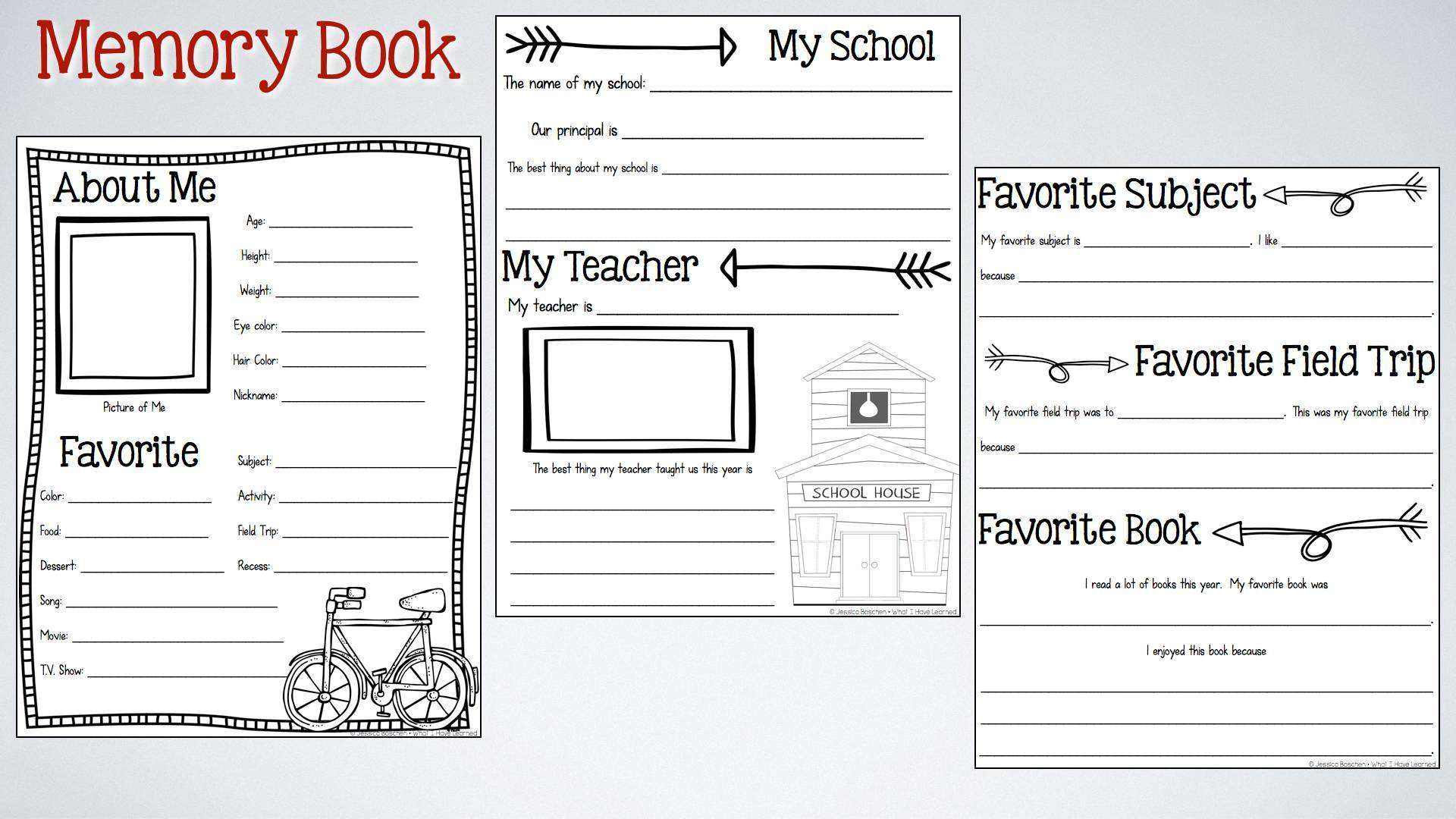 End-Of-The-Year Memory Book &amp;amp; Activities - Free Printable Autograph Book For Kids