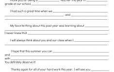 End-Of-Year Teacher Thank You Note | All Things Parenting | Teacher - Free Printable Teacher Notes To Parents