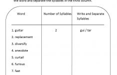 Englishlinx | Syllables Worksheets - Free Printable Open And Closed Syllable Worksheets