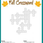 Fall Crossword Puzzle Free Printable Worksheet   Free Printable Crossword Puzzles