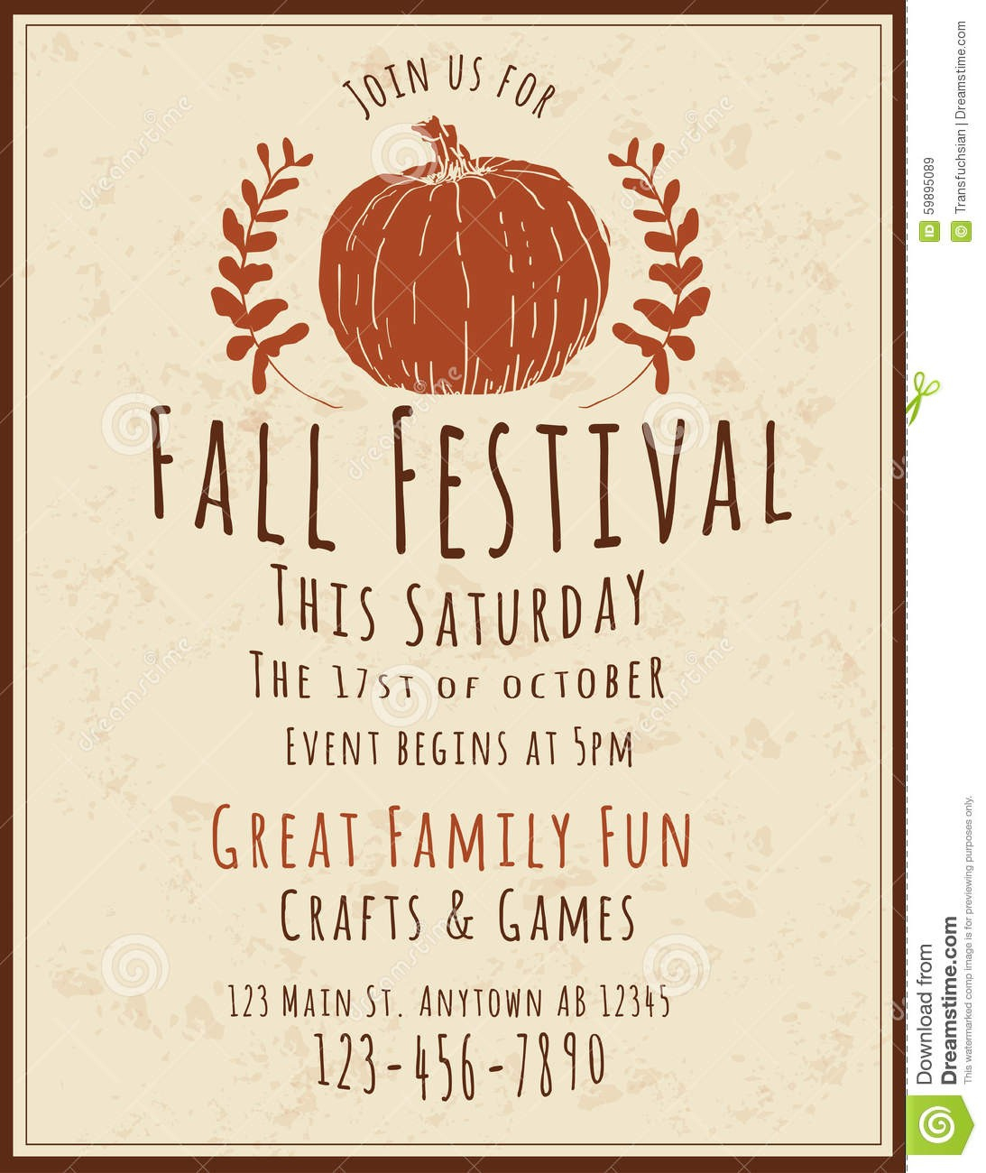 Fall Flyer Template - Jourjour.co - Free Printable Fall Flyer Templates