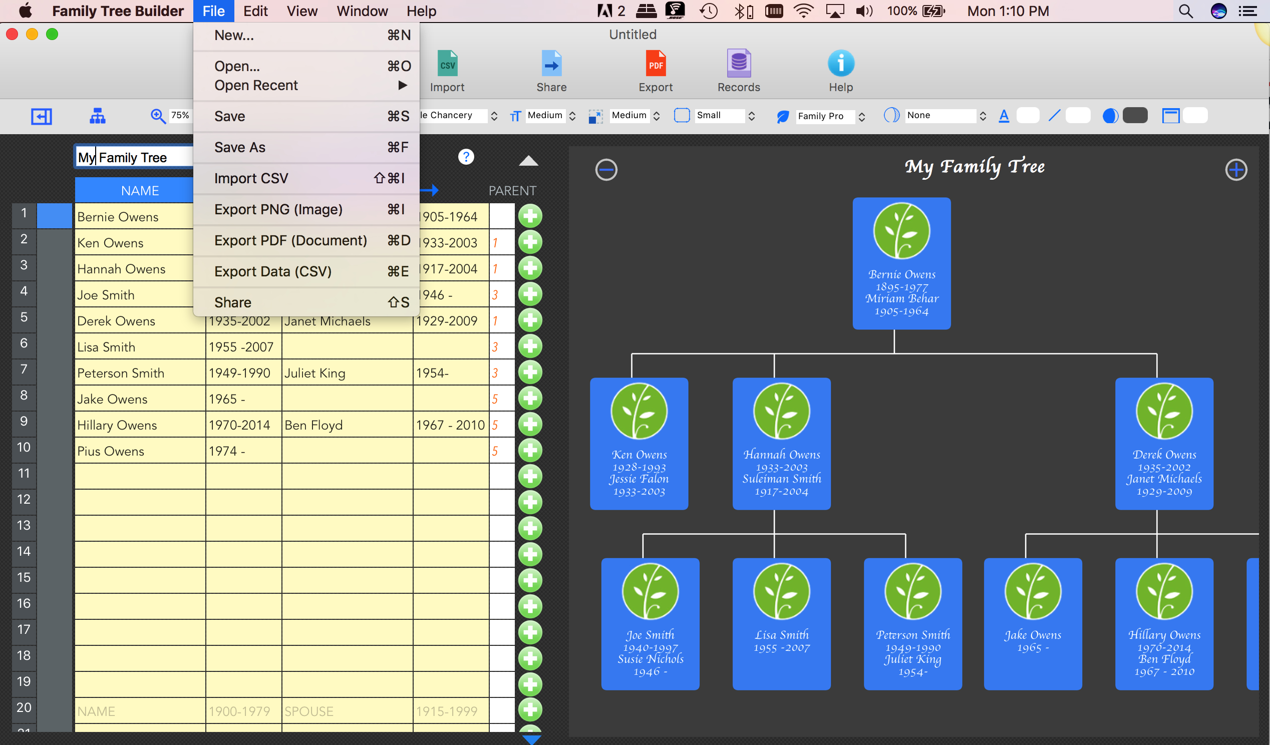 Family Tree Builder For Mac | Family Tree Builder Online Help - Family Tree Maker Online Free Printable