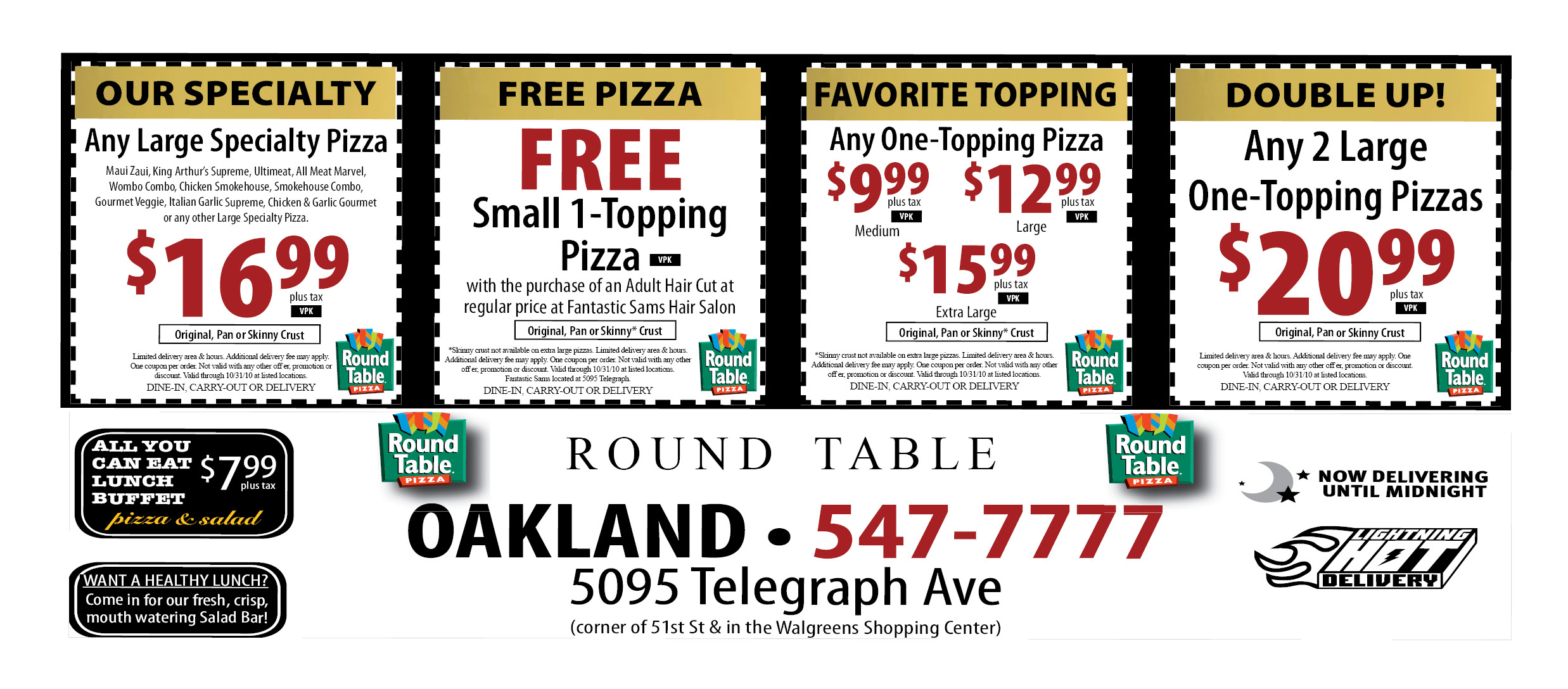 Fancy Round Table Printable Coupons In Stunning Home Decoration - Free Printable Round Table Pizza Coupons