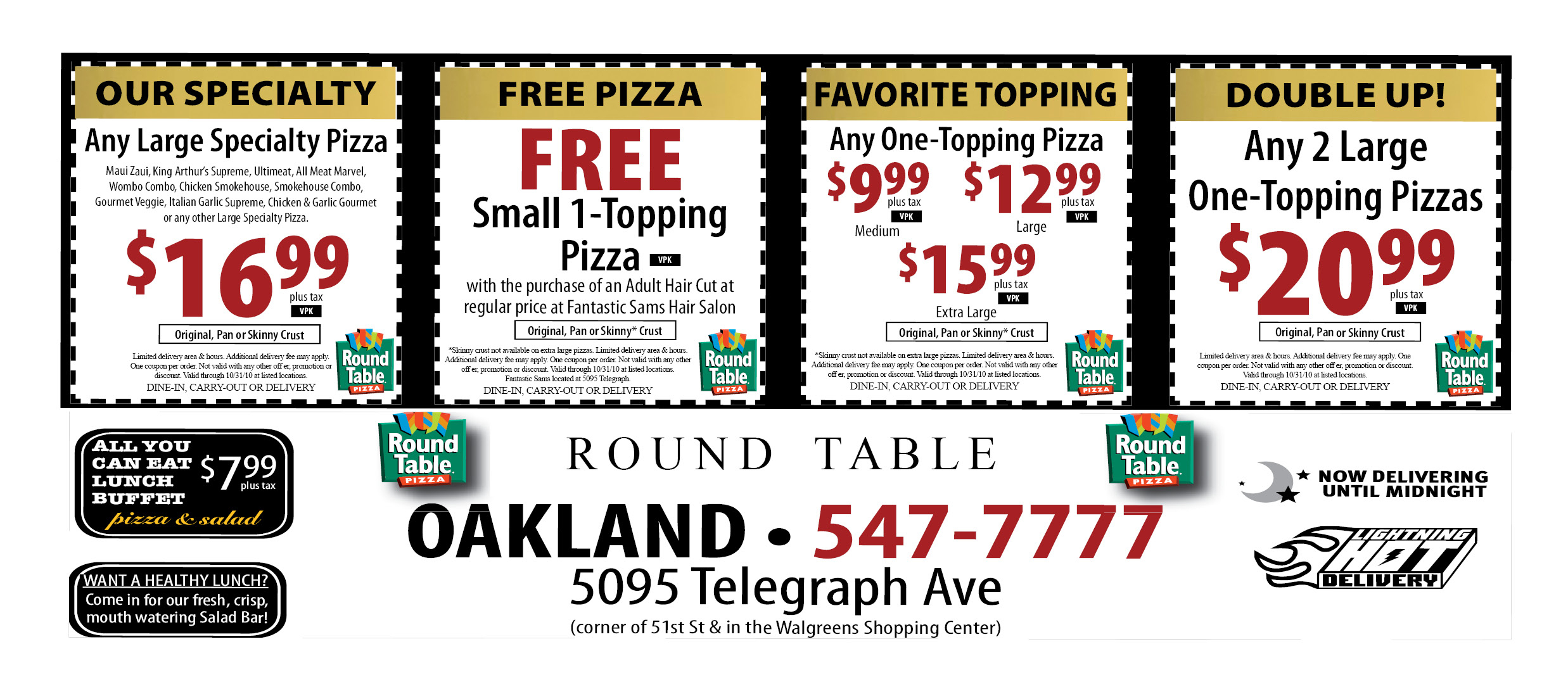 Free Printable Round Table Pizza Coupons