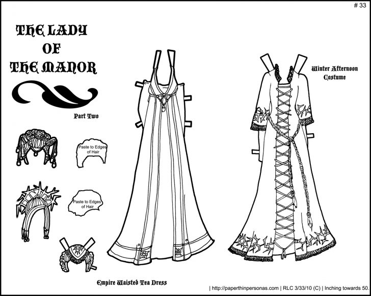 Fantasy Printable Paper Doll: Lady Of The Manor Part 2 • Paper Thin ...