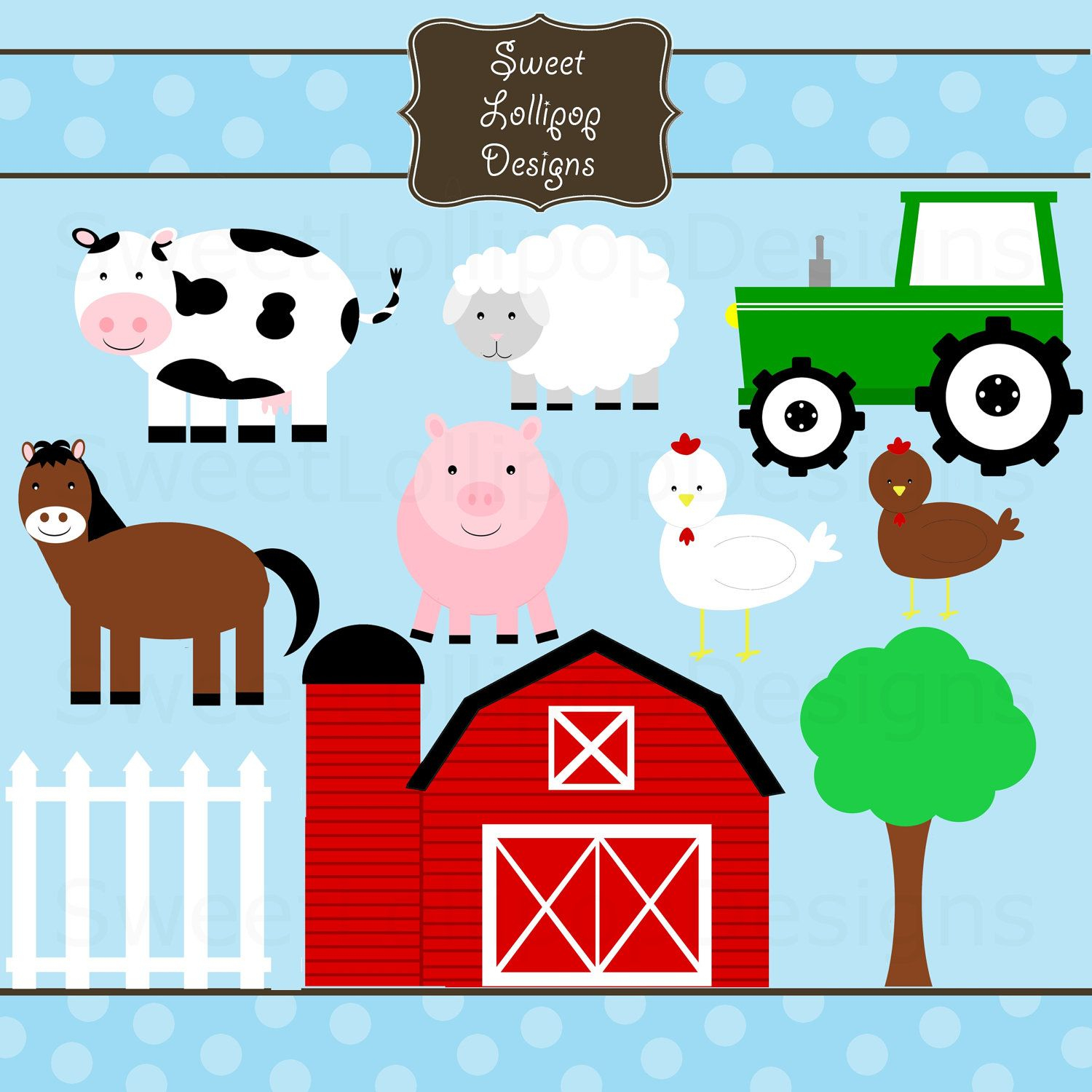 Farm Animal Free Printables | Farm Animals Digital Clip Art Clipart - Free Printable Farm Animals