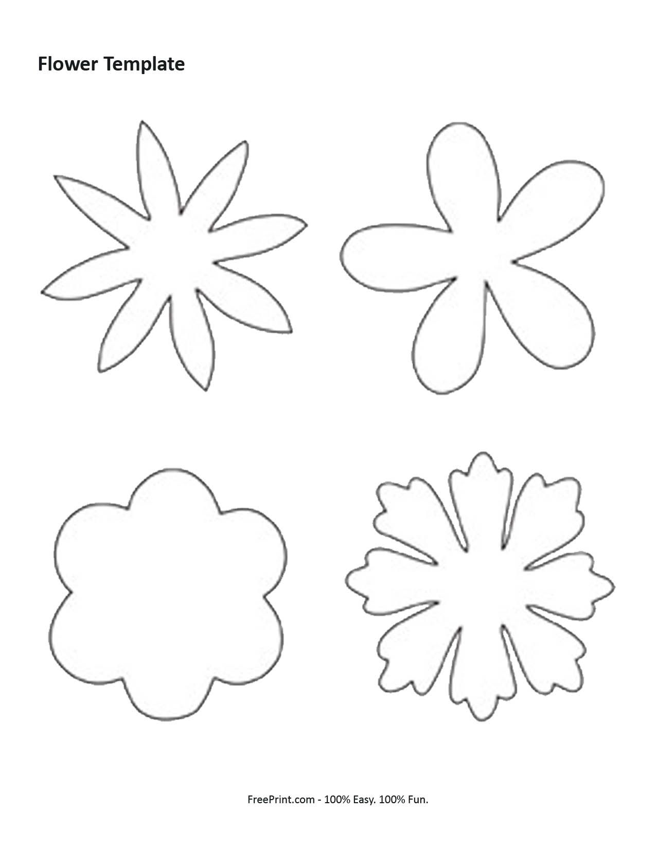 Felt Flower Template | Diy And Crafts | Flower Template, Felt - Free Printable Flower Template