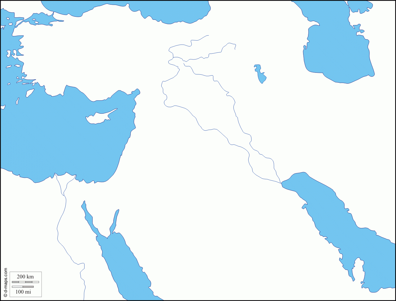 Fertile Crescent : Free Map, Free Blank Map, Free Outline Map, Free - Free Printable Map Of Mesopotamia