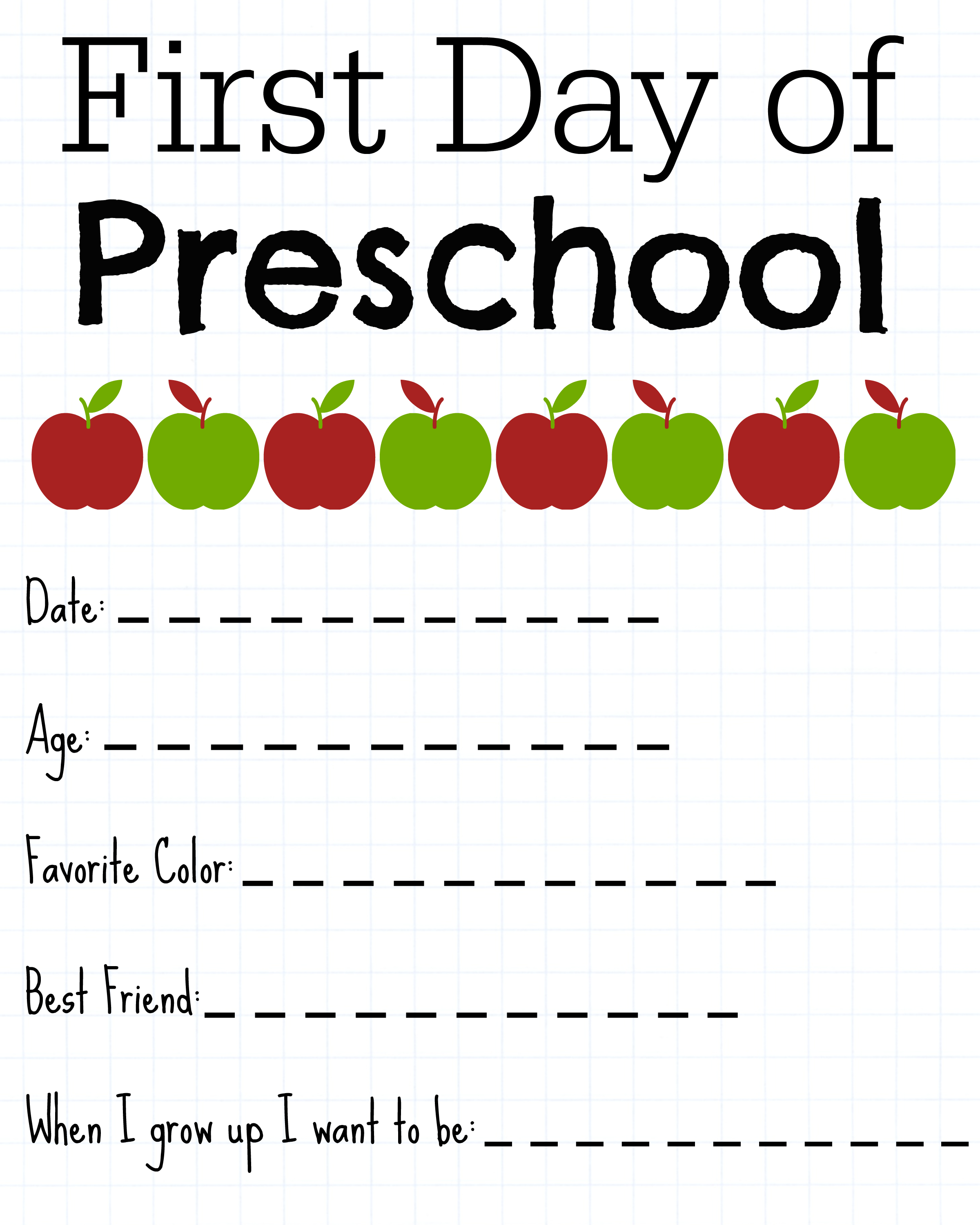 First Day Of School Printable About Me Signs | Bear Hugs And Blanket - Free Printable First Day Of School Certificate