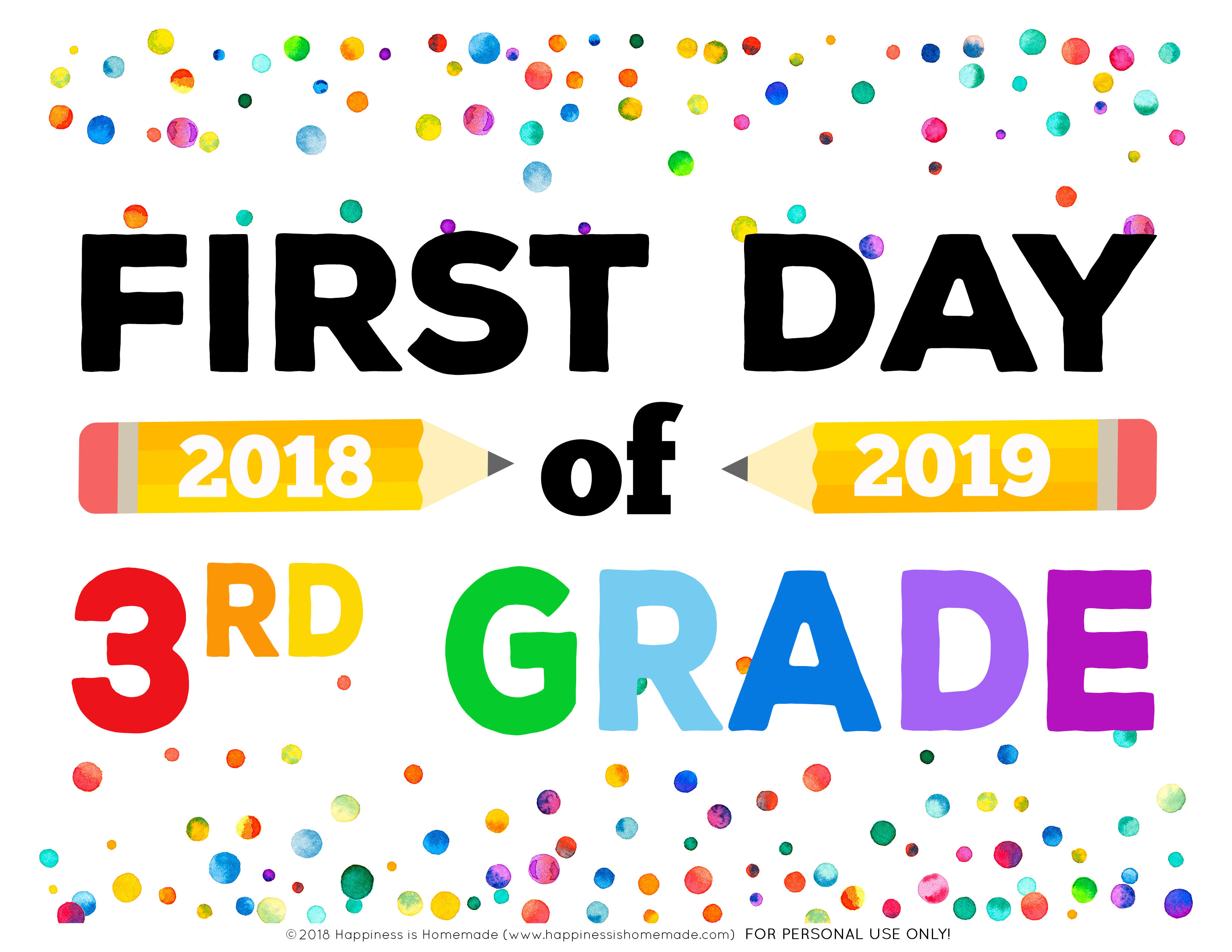 First Day Of School Signs - Free Printables - Happiness Is Homemade - My First Day Of Kindergarten Free Printable