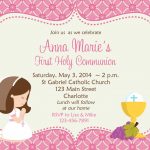 First Holy Communion Invitation Cards Free | First Communion Ideas   First Holy Communion Cards Printable Free