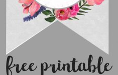 Floral Alphabet Banner Letters Free Printable | Printable Tags - Free Printable Flower Letters