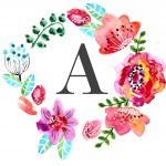 Floral Monogram Free Printable | Wall Art Printables | Monogram Wall   Free Printable Flower Letters