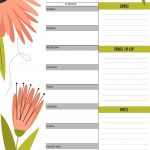 Floral "my Week" Schedule & To Do List Printable   Free Printable   Free Printable To Do List Planner