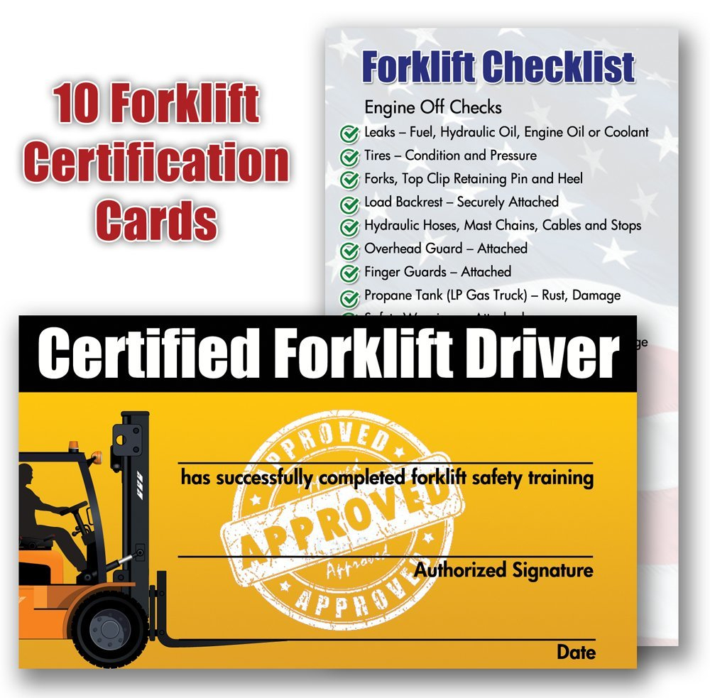 Free Printable Forklift License Template - Free Printable