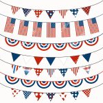 Fourth Of July Bunting Clipart   Free Printable Clipart For August