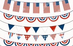 Fourth Of July Bunting Clipart - Free Printable Clipart For August