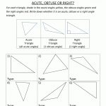 Free 4Th Grade Math Worksheets Triangle Classification 1 | Geometry   Free Printable Geometry Worksheets For Middle School