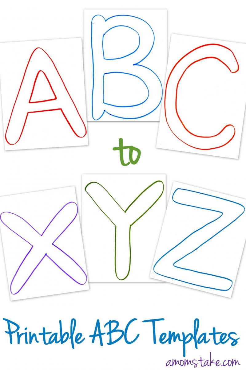 Free Abc Printable Letter Templates For Preschool Or Learning - Free Printable Letter Templates