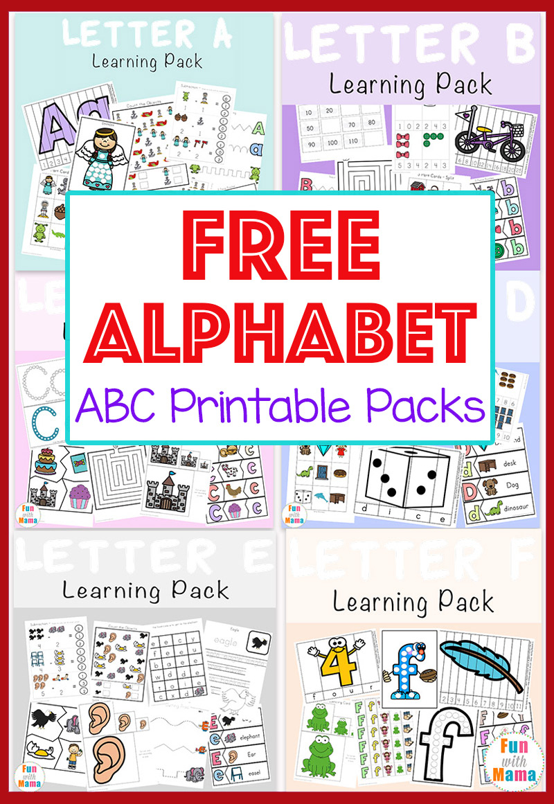 Free Alphabet Abc Printable Packs - Fun With Mama - Free Printable Alphabet Letters