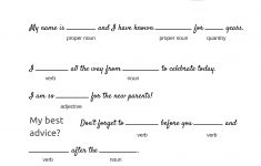Free Baby Mad Libs Game - Baby Advice - Baby Shower Ideas - Themes - Free Printable Baby Shower Games For Twins