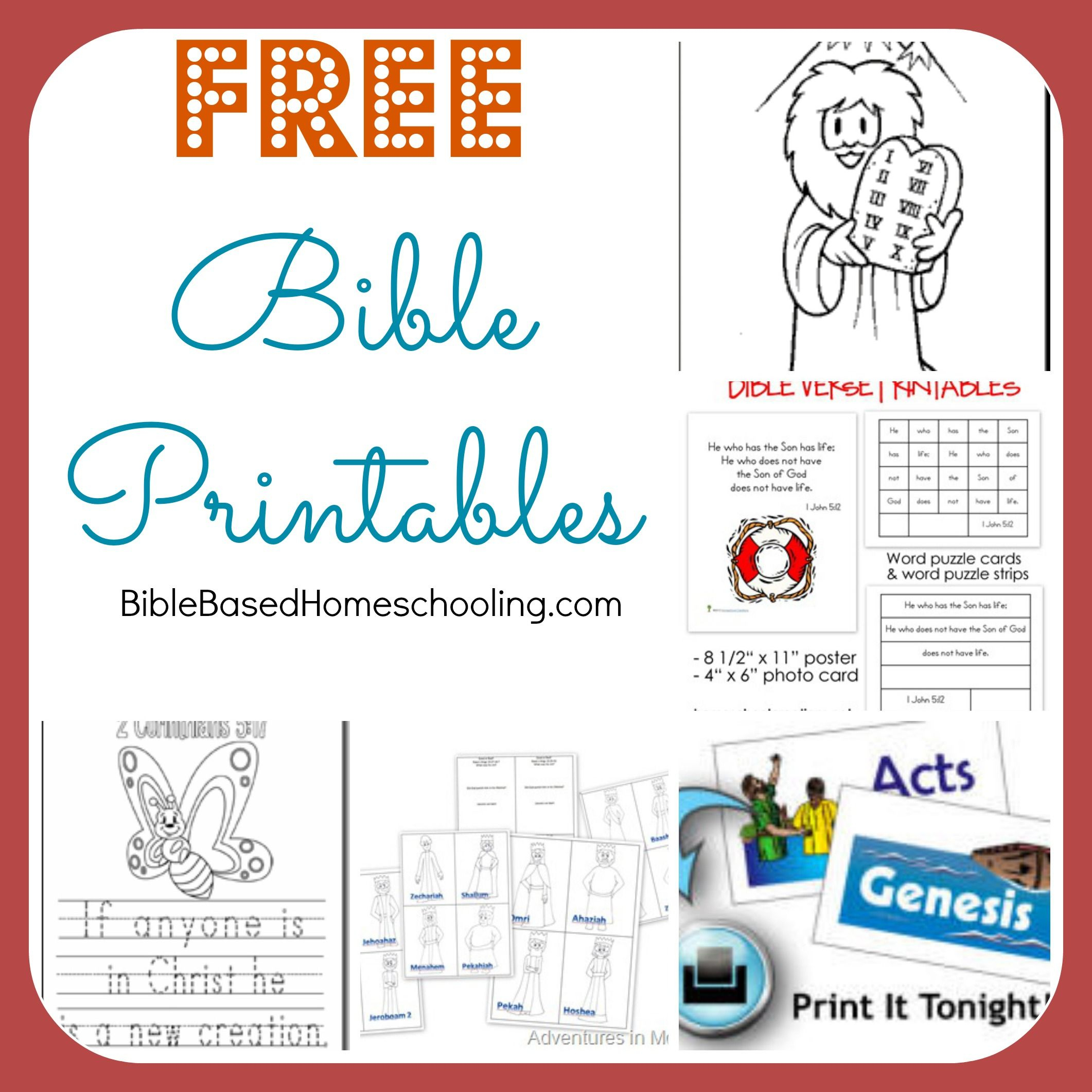 Free Bible Printables | Ultimate Homeschool Encouragement - Free Printable Children&amp;#039;s Bible Lessons