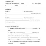 Free Bill Of Sale Forms   Pdf | Word | Eforms – Free Fillable Forms   Free Printable Automobile Bill Of Sale Template
