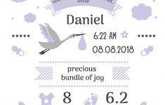 Free Birth Stats Board Svg, Png, Eps &amp; Dxf| Free Svg &amp; Png - Free Birth Announcements Printable