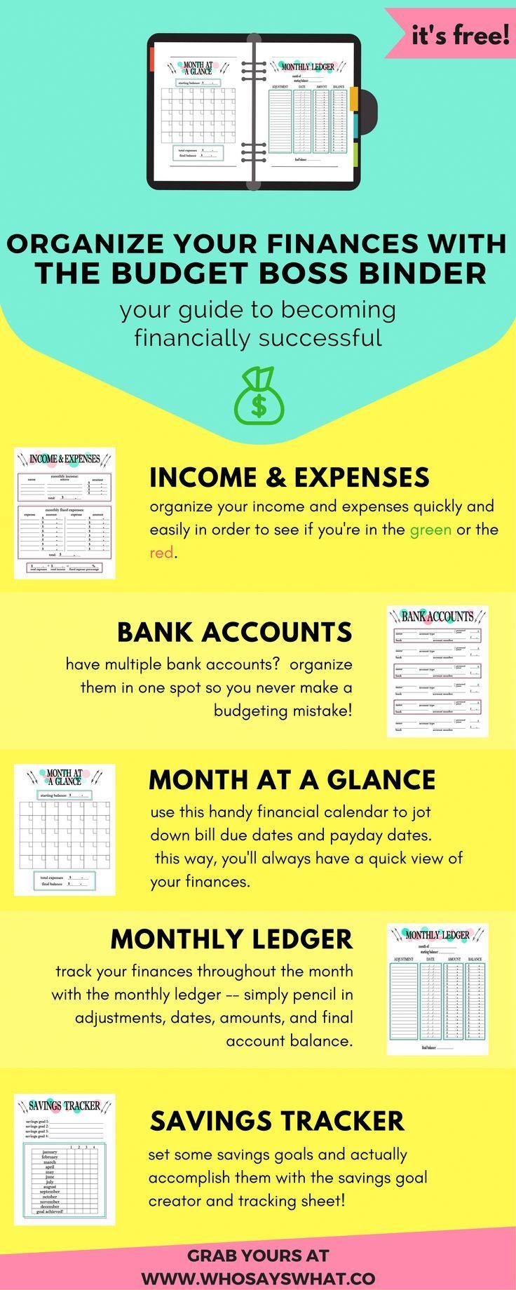 Free Budget Binder: The Easiest Way To Become A Budget Boss | Money - Free Printable Budget Binder Worksheets