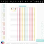 Free Checklists Planner Page Printables | Misstiina   Free Printable Checklist
