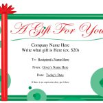 Free Christmas Gift Certificate Templates | Ideas For The House   Free Printable Gift Coupons