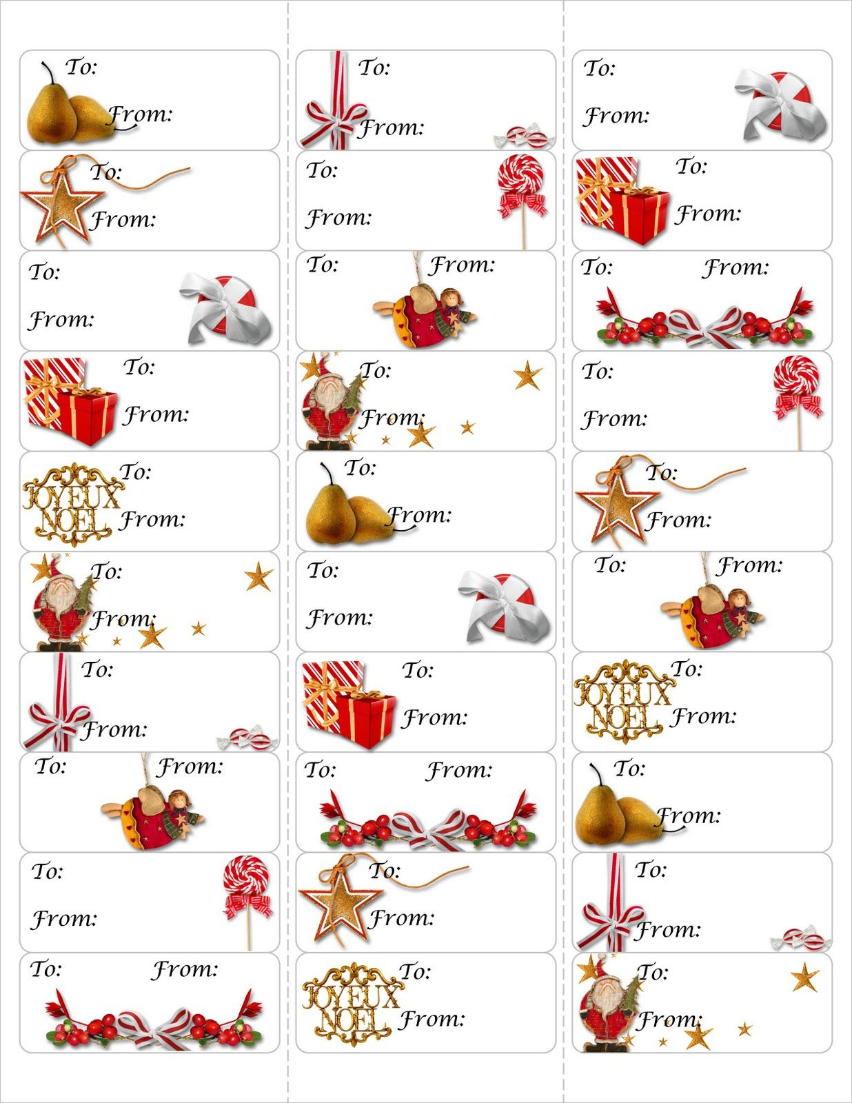 Free Christmas Gift Tag Printable ~ Print Either On Card Stock &amp;amp; Cut - Free Printable Editable Christmas Gift Tags