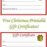 Free Christmas Printable Gift Certificates | Gift Ideas | Pinterest   Free Printable Gift Coupons