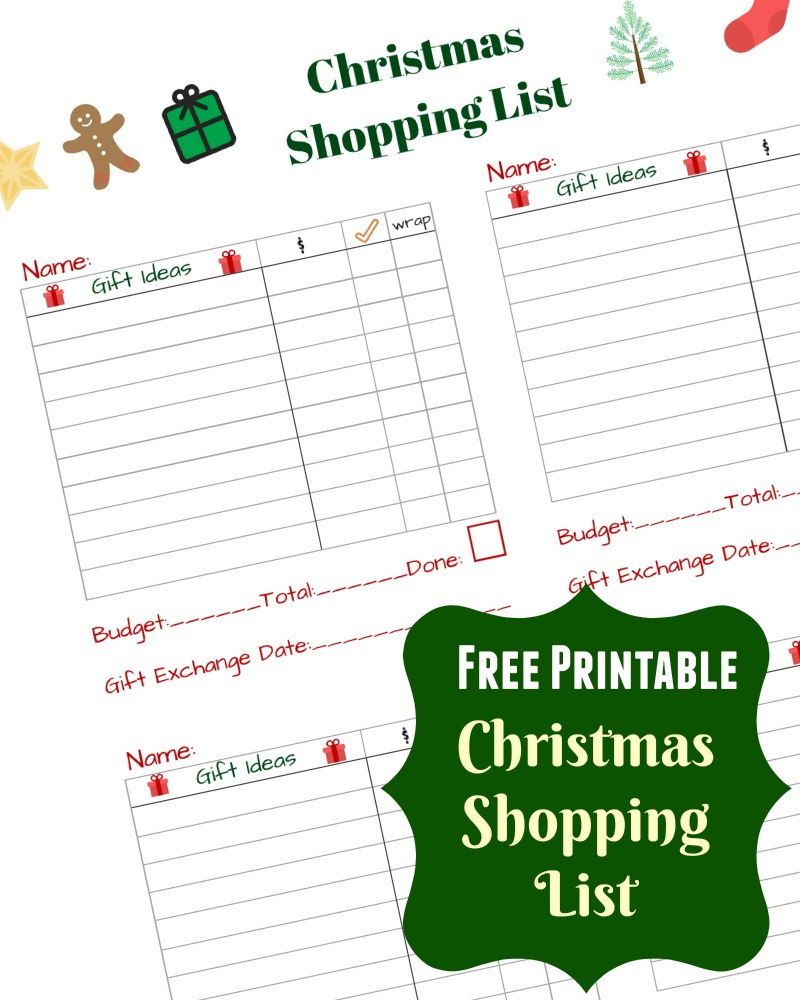 Free Christmas Shopping List Printable: Get Organized! - Must Have Mom - Free Printable Christmas List