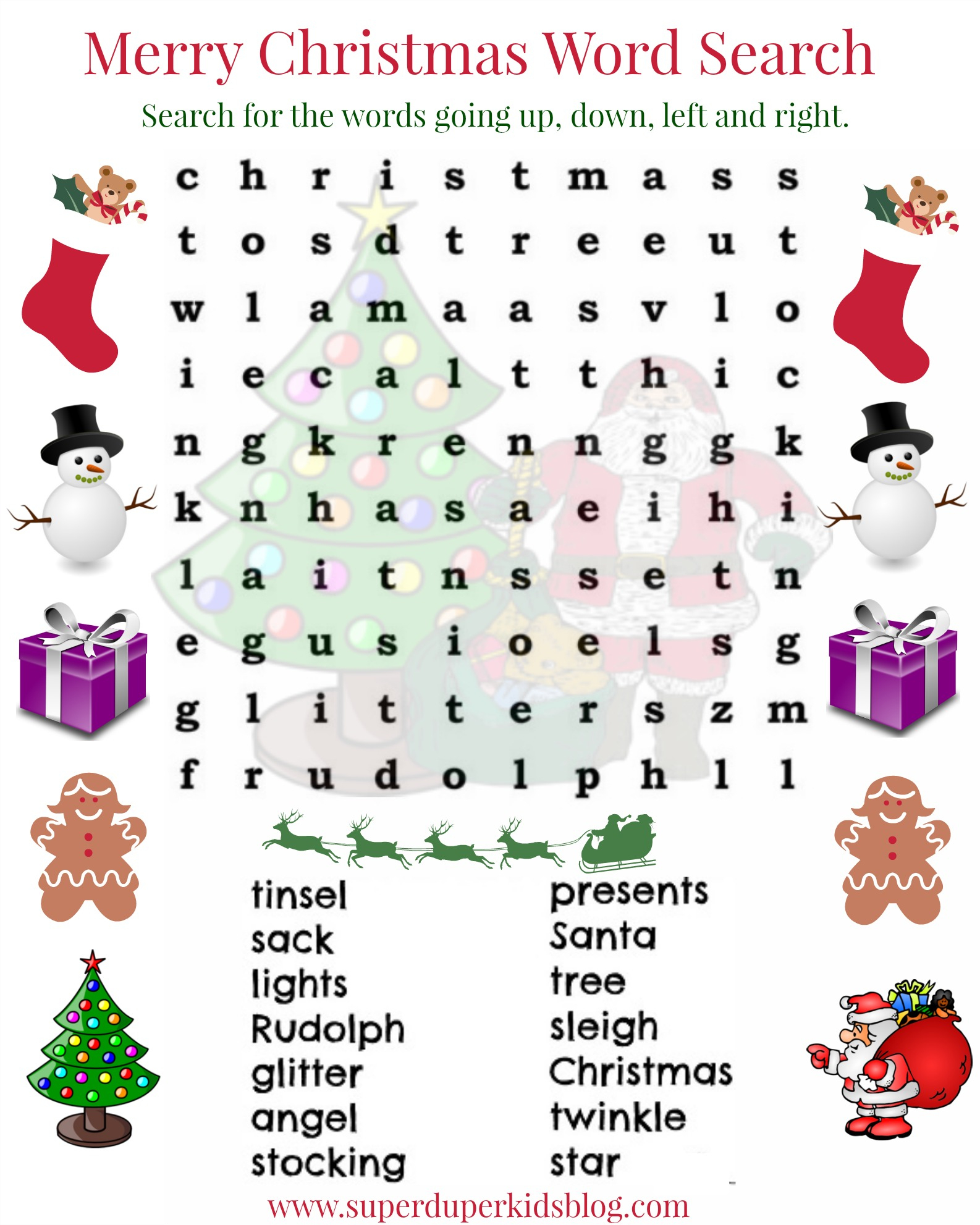 Free Christmas Word Search Printable! - Free Printable Christmas Puzzles Word Searches