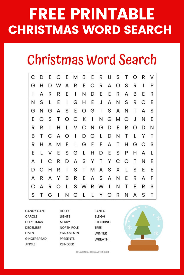 Free Christmas Word Search Printable Worksheet With 20 Christmas - Free Printable Christmas Word Games
