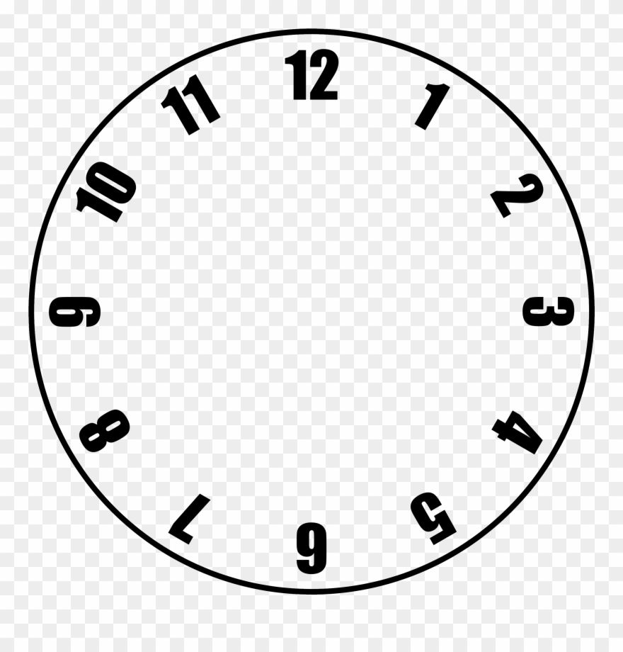 Free Clock Face Template - Clock With No Hands Clipart (#11415 - Free Printable Clock Faces