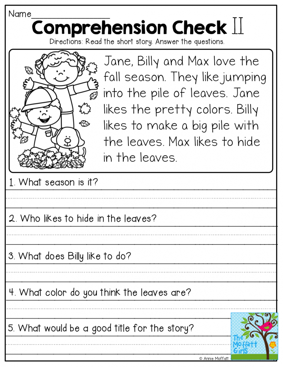 Free Comprehension Worksheets For Grade 1 Free Printable Prehension - Free Printable English Comprehension Worksheets For Grade 4