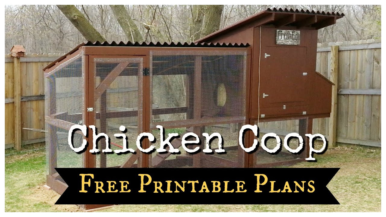 Free Coop Plans - Easy To Clean Suburban Chicken Coop - Youtube - Free Printable Chicken Coop Plans