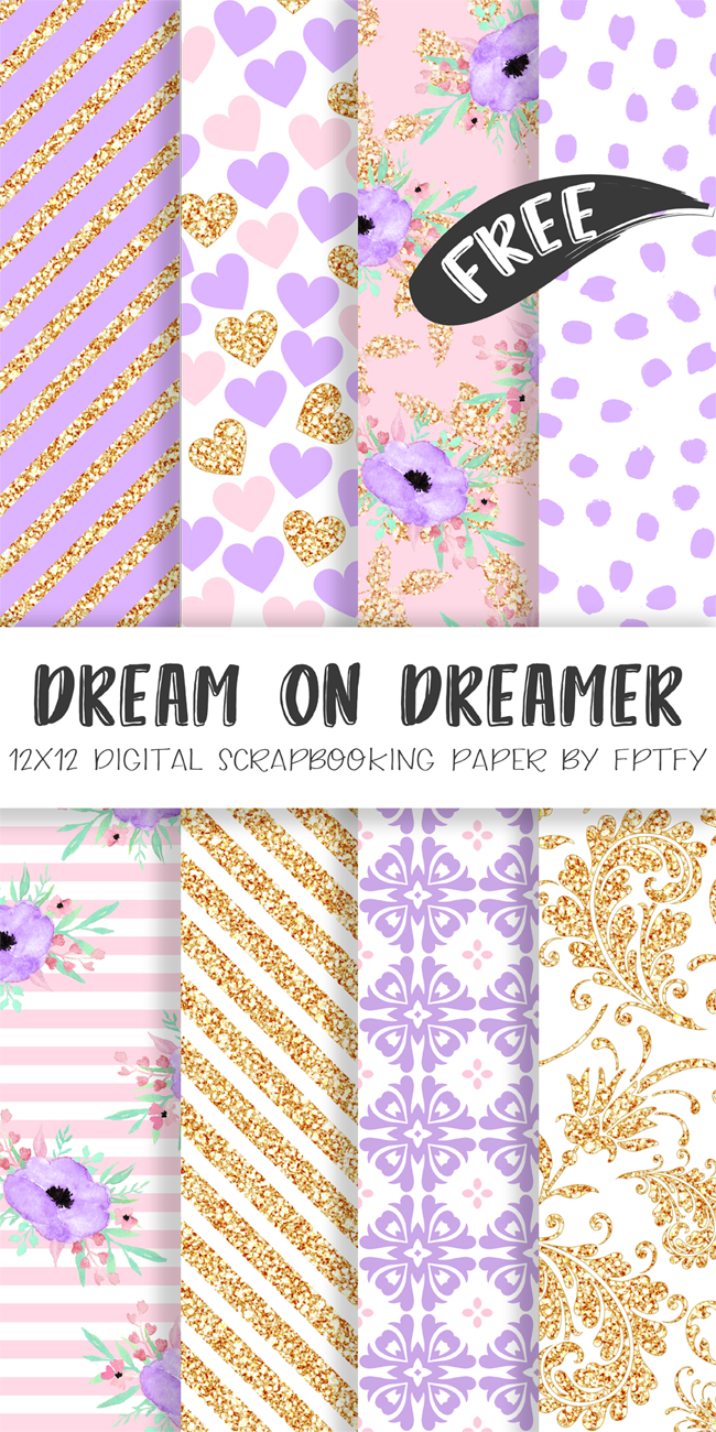 Free Digital Paper-Dream On Dream Lavender Collection | Best Free - Free Online Digital Scrapbooking Printable