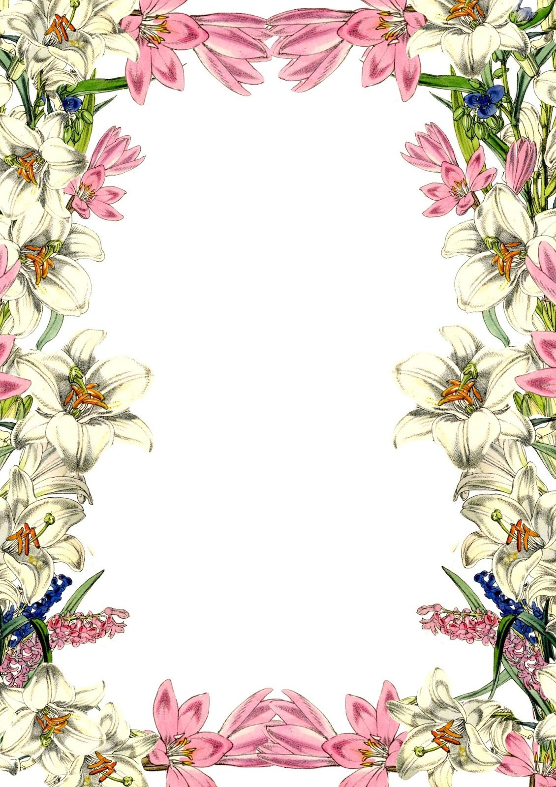 Free Digital Vintage Flower Scrapbooking Paper - Ausdruckbares - Free Printable Flowers