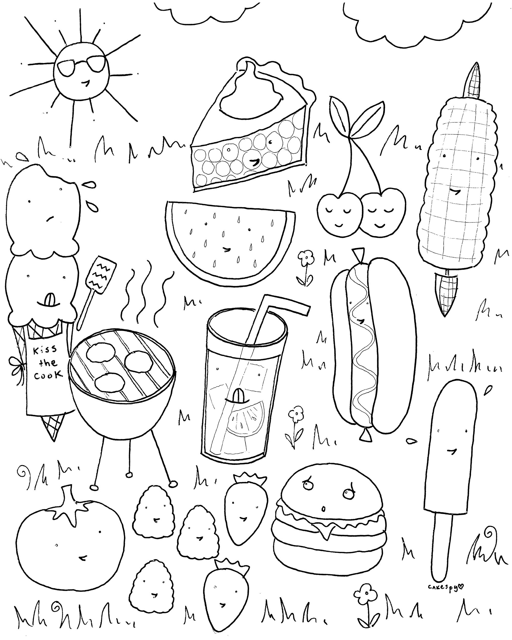 Free Downloadable Summer Fun Coloring Book Pages | Ideen Für Kinder - Summer Coloring Sheets Free Printable
