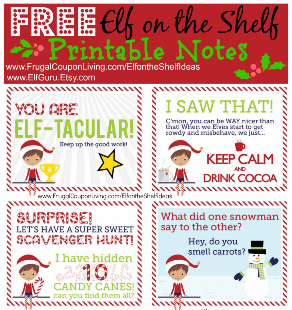 Free Elf On The Shelf Notes. | Holiday Inspirations! | Elf On The - Free Printable Elf On The Shelf Notes