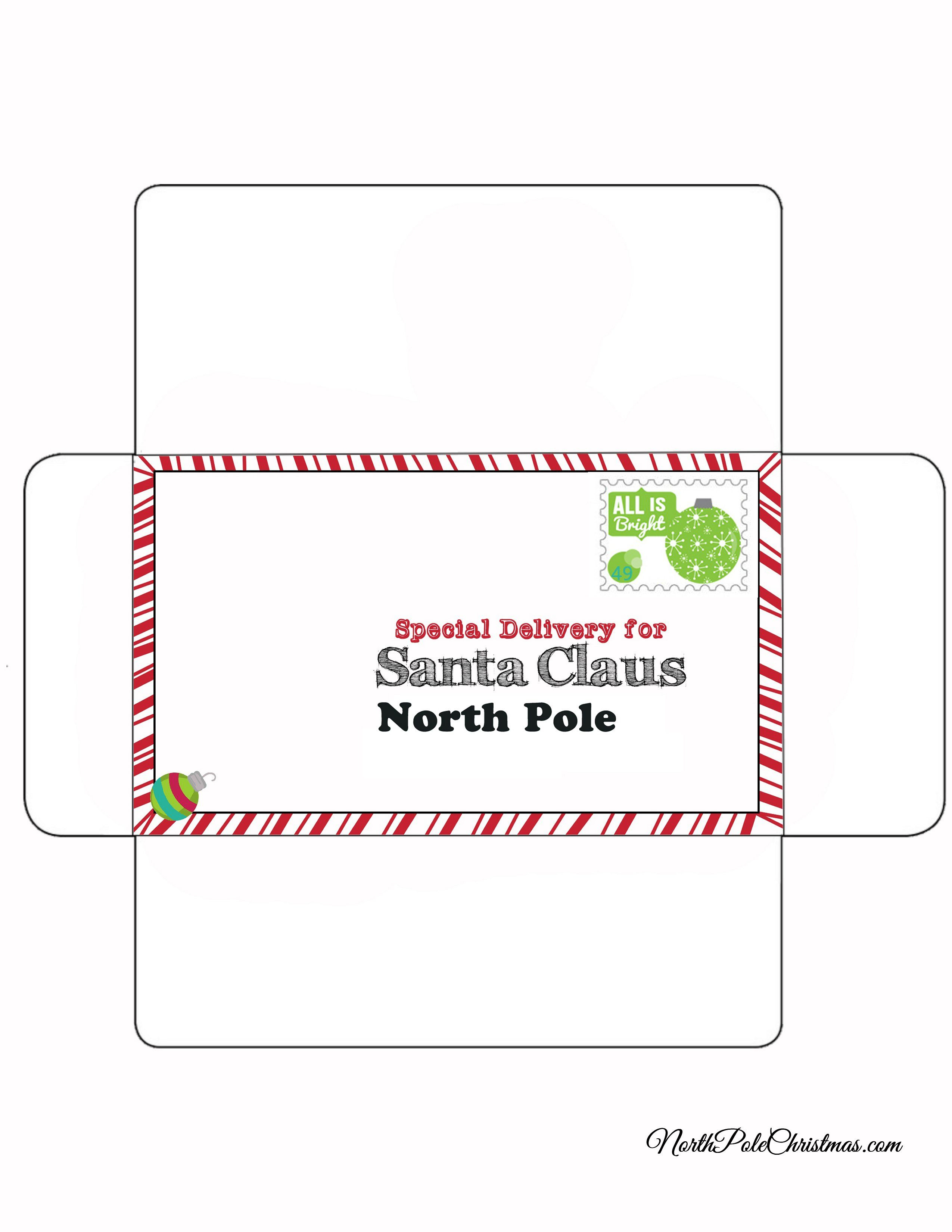 Free Envelope To Go With Your Child&amp;#039;s Letter To Santa | Free - Free Printable Envelopes